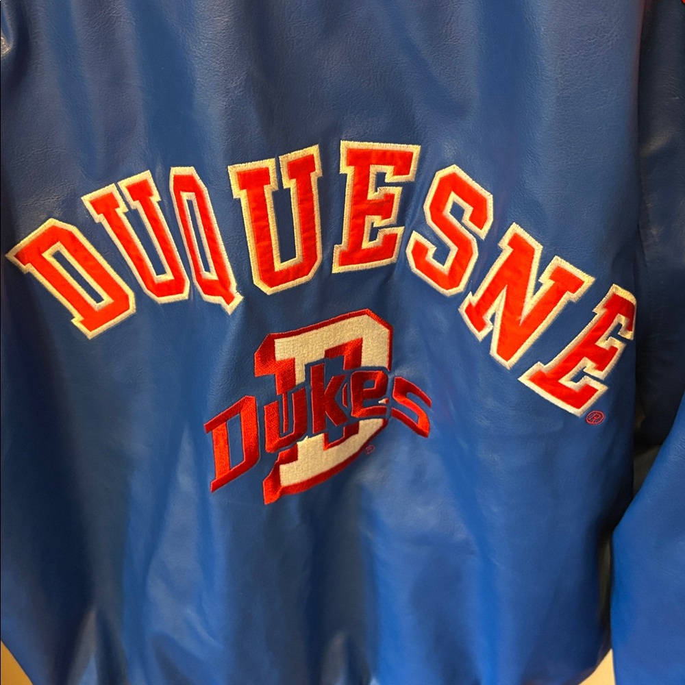 Steve & Barry’s Duquesne University Faux Leather Jacket M - Picture 5 of 8